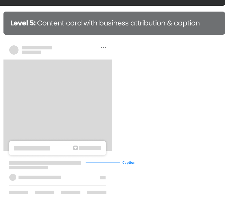 Level 5: Content Card with Business Attribution & Caption